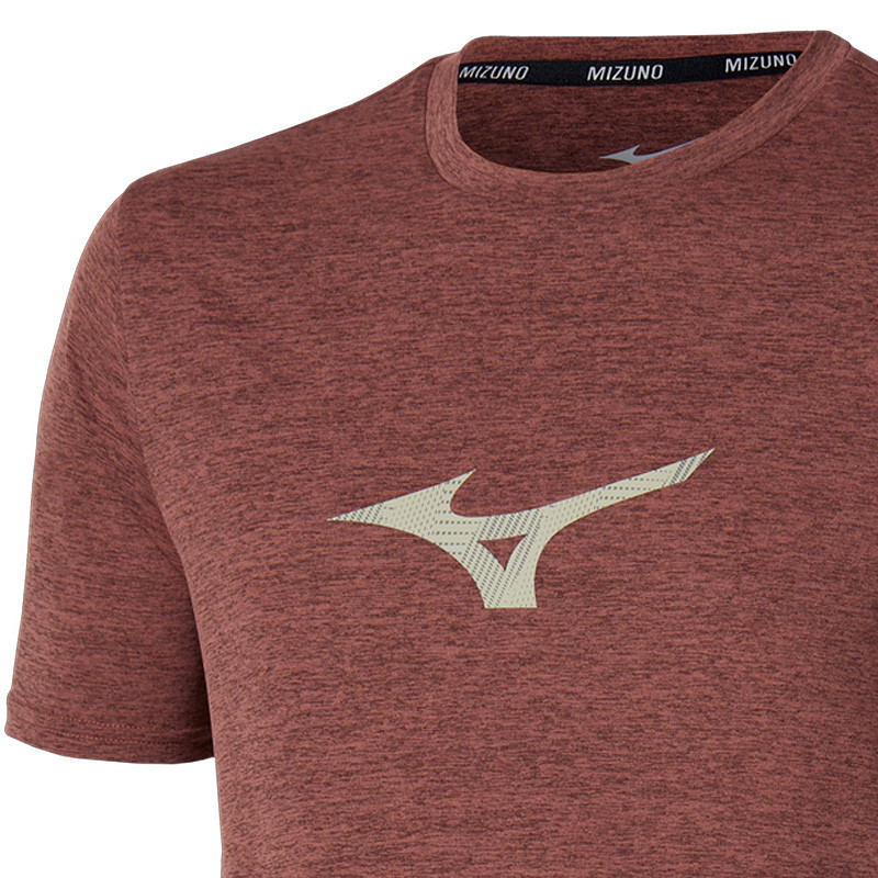 T-Shirt Homme Mizuno Core Runbird, coloris rouge brique