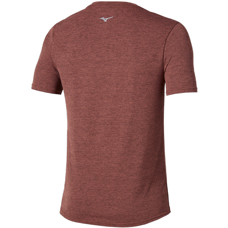 T-Shirt Homme Mizuno Core Runbird, coloris rouge brique