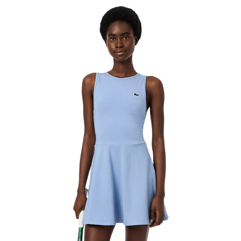 Robe de Tennis Femme Lacoste Essentials Sport Ultra Dry bleu lavande