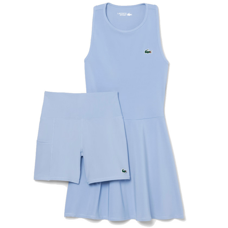 Robe de Tennis Femme Lacoste Essentials Sport Ultra Dry bleu lavande