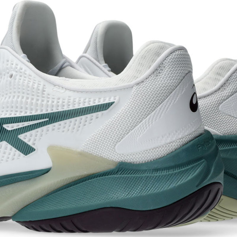 Asics Court FF 3 blanc-vert, Chaussure de tennis Hautes Performances