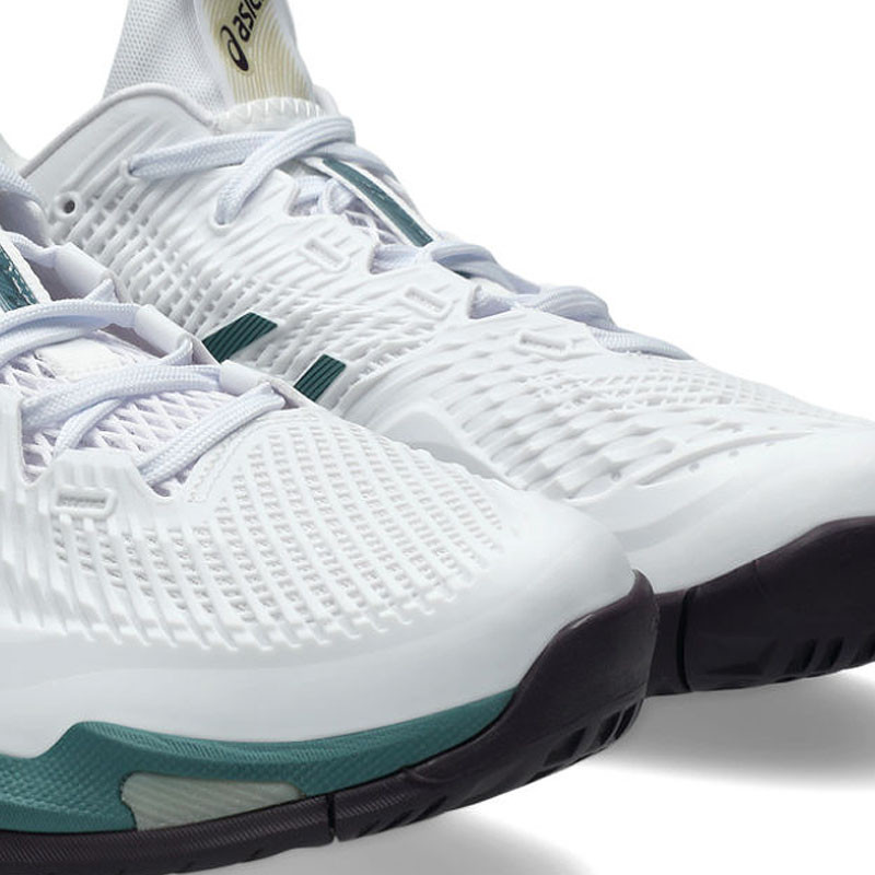 Asics Court FF 3 blanc-vert, Chaussure de tennis Hautes Performances