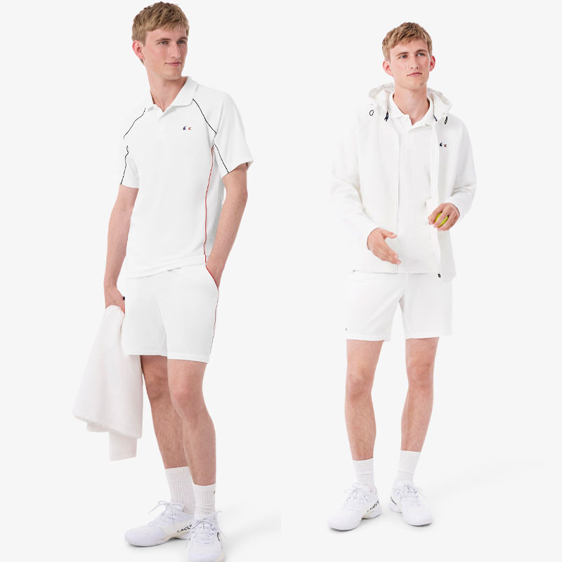 Short Lacoste Équipe de France Tennis blanc : La Performance Tricolore