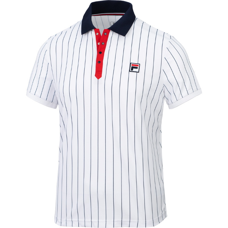 Polo Fila Borg Stripe blanc