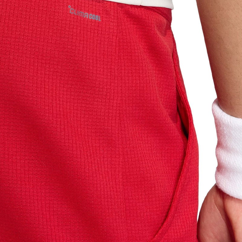 Short de Tennis Homme Adidas Heritage Classics, coloris rouge
