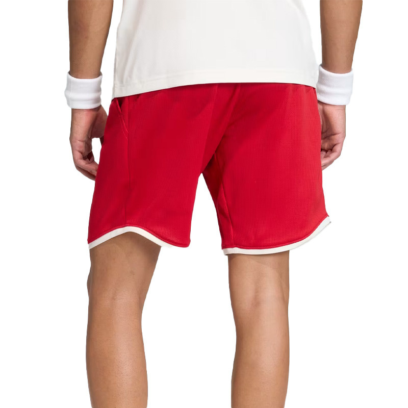 Short de Tennis Homme Adidas Heritage Classics, coloris rouge
