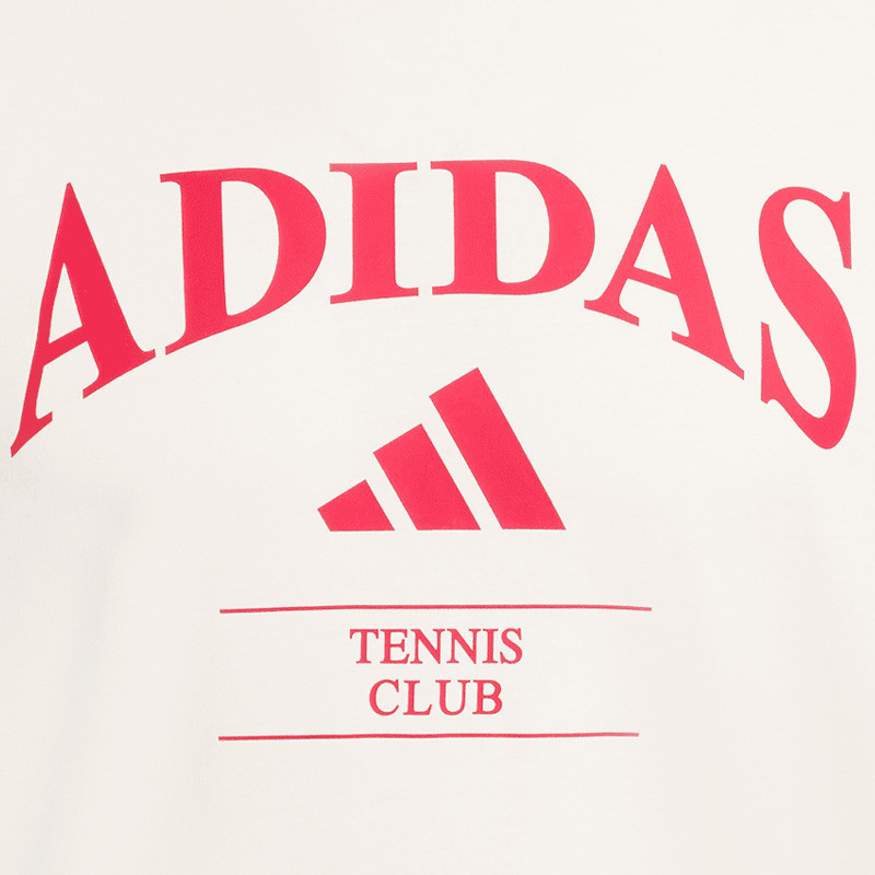 T-shirt de Tennis Homme Adidas Heritage Classics beige et rouge
