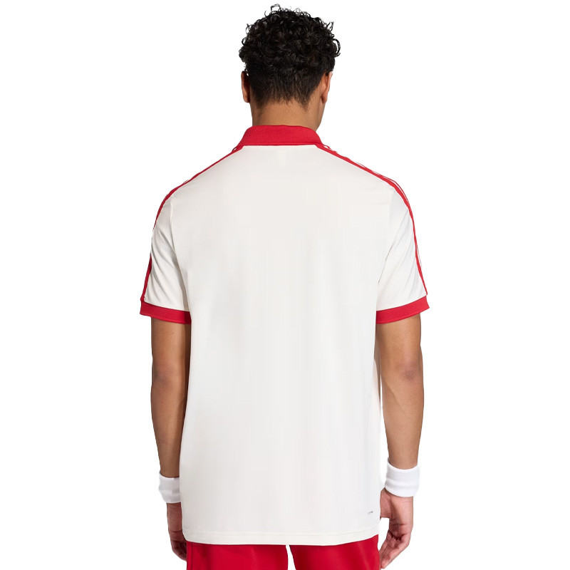 Polo de Tennis Homme Adidas Heritage Legend Classics beige et rouge
