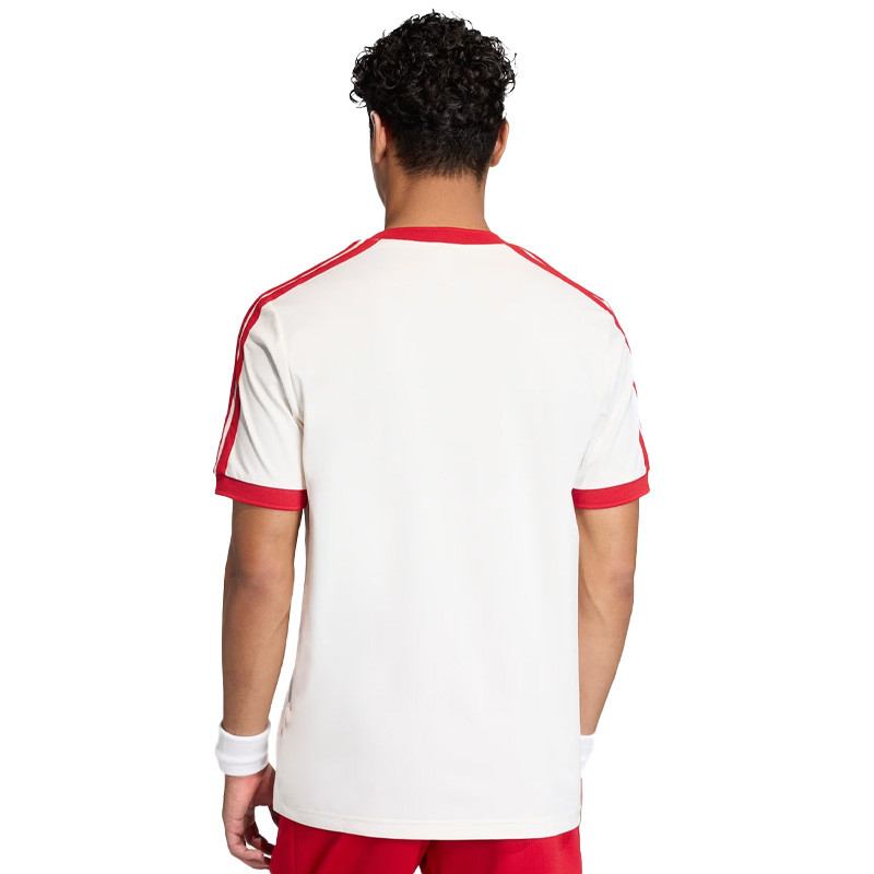 T-shirt de Tennis Adidas Heritage Legend Classics beige et rouge