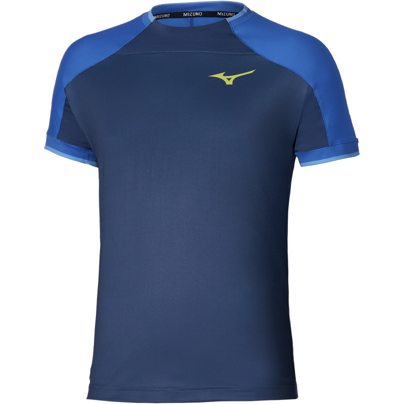 Tee-shirt de Tennis Homme Mizuno Graphic Short Sleeve bleu