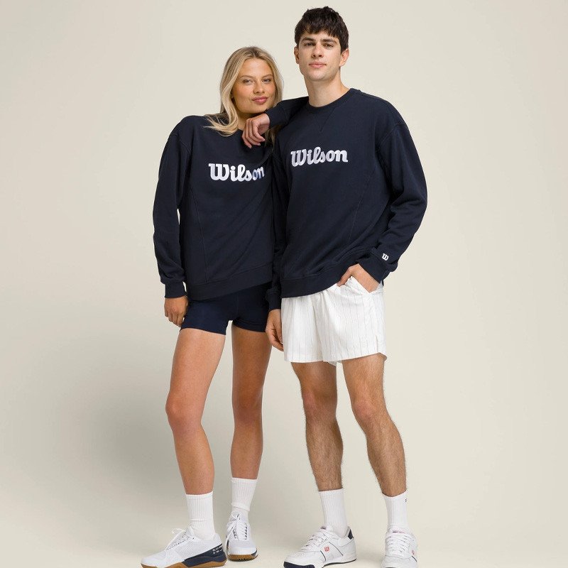 Sweat Homme Wilson Teams Classic Crewneck - Bleu Marine