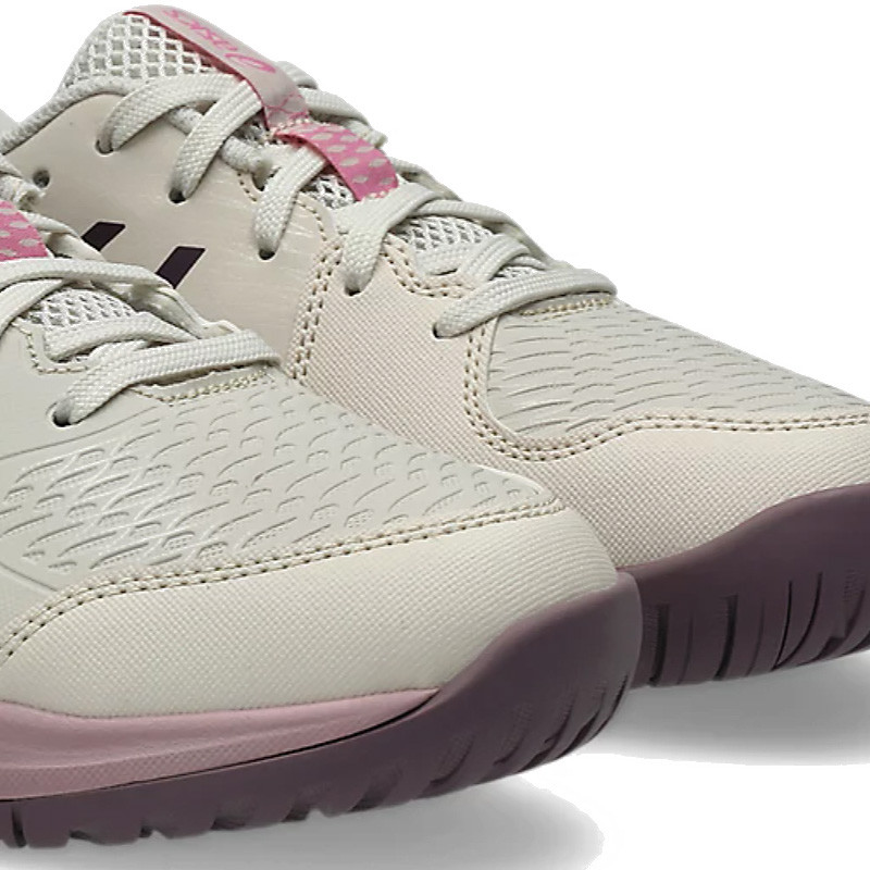 Chaussures de Tennis Enfant Asics Gel-Resolution X GS beige et rose