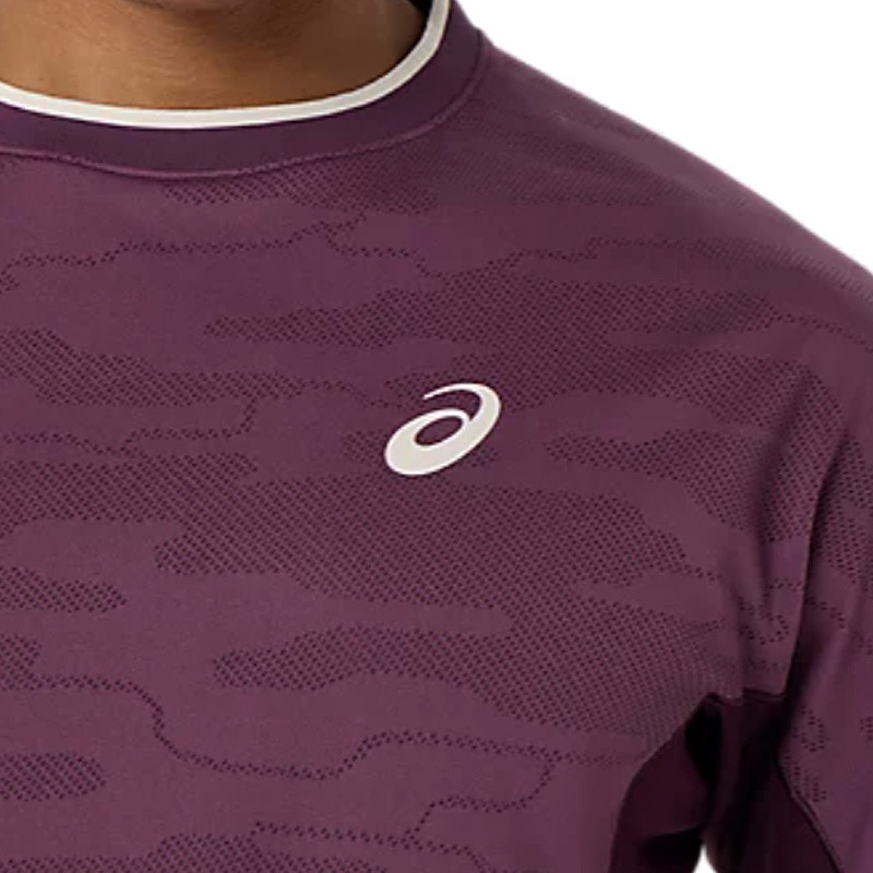 T-shirt Asics Match Jacquard SS Top homme bordeaux