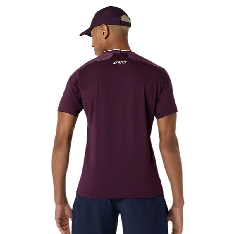 T-shirt Asics Match Jacquard SS Top homme bordeaux