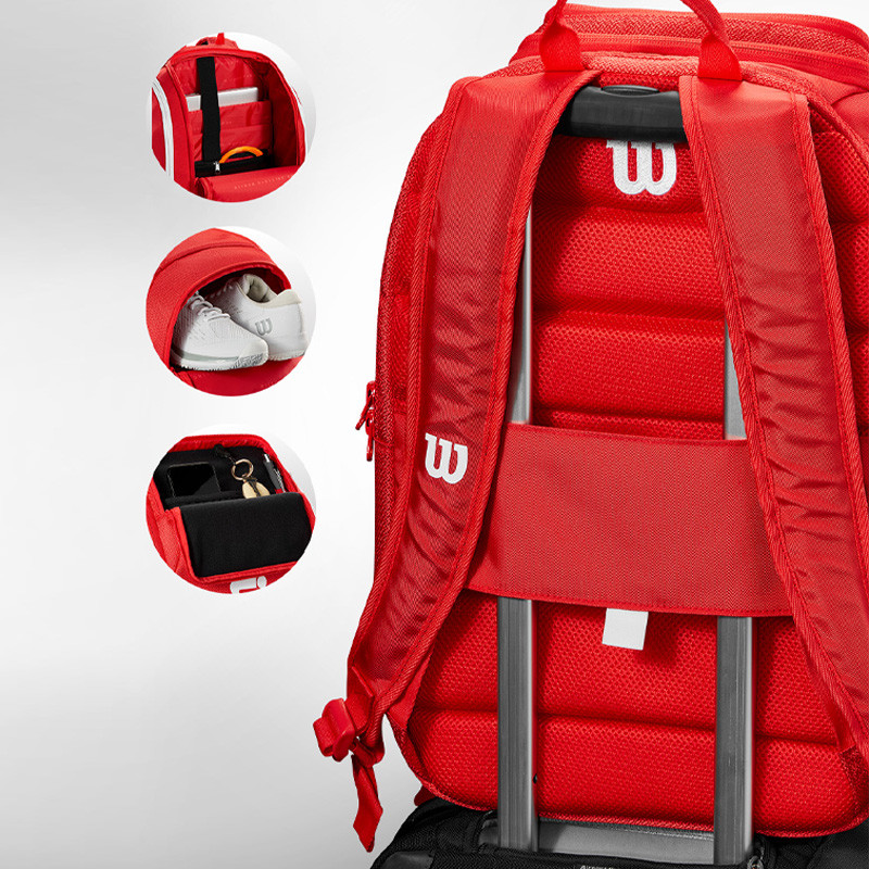 Sac à dos de tennis Wilson Super Tour Backpack rouge 2025