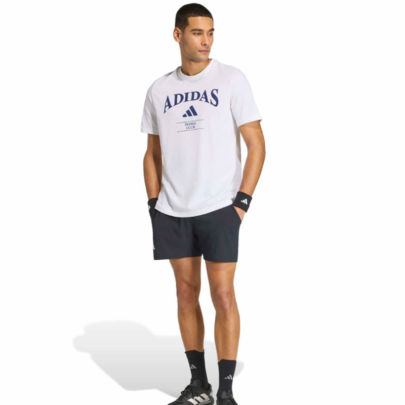 Tee-shirt de tennis Adidas Heritage Tennis Club Climacool blanc et bleu
