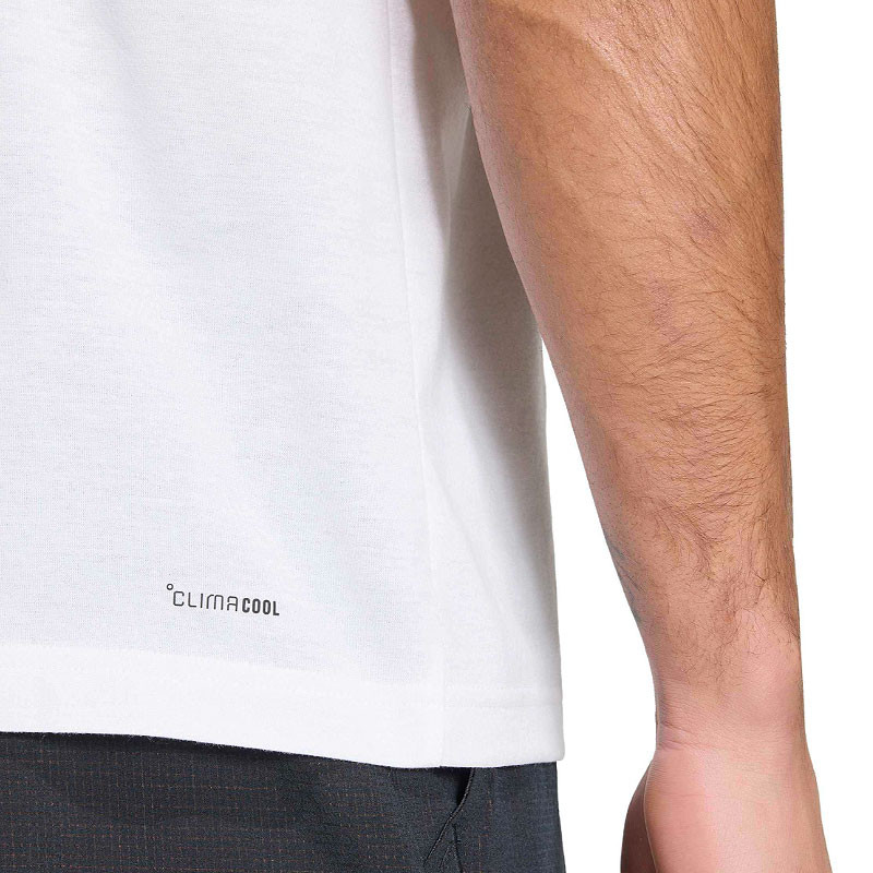 Tee-shirt de tennis Adidas Heritage Tennis Club Climacool blanc-bleu