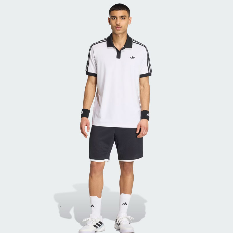 Polo de Tennis Homme Adidas Heritage Legend Classics blanc et noir