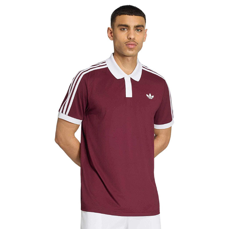 Polo de Tennis Homme Adidas Heritage Legend Classics bordeaux-blanc