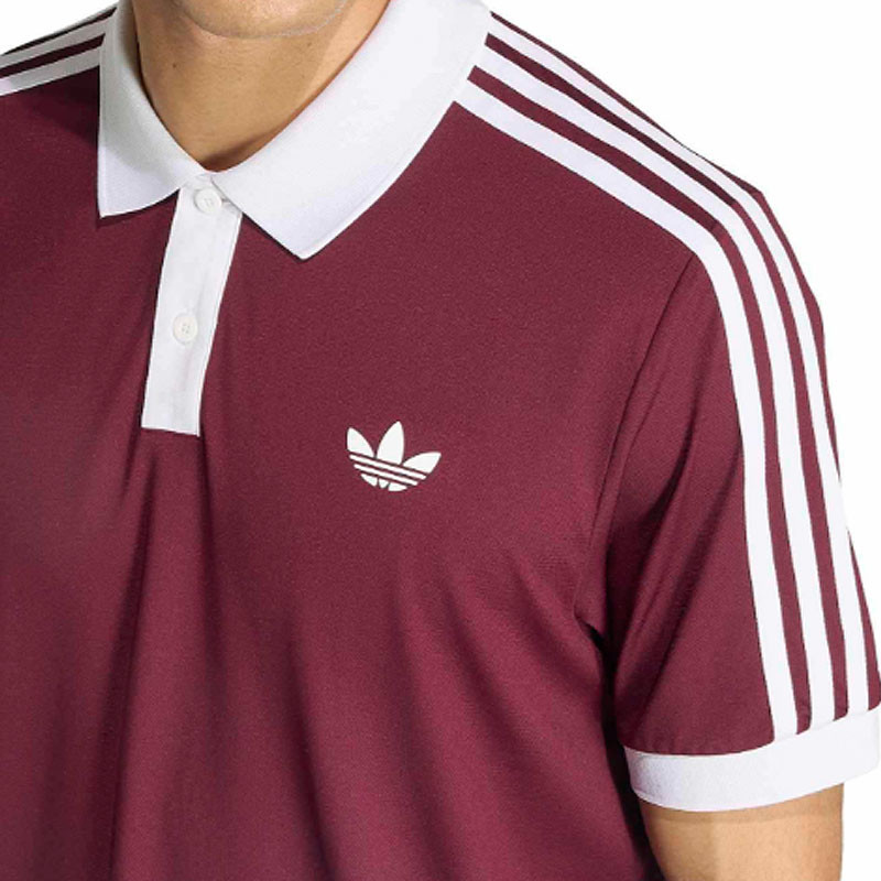 Polo de Tennis Homme Adidas Heritage Legend Classics bordeaux-blanc