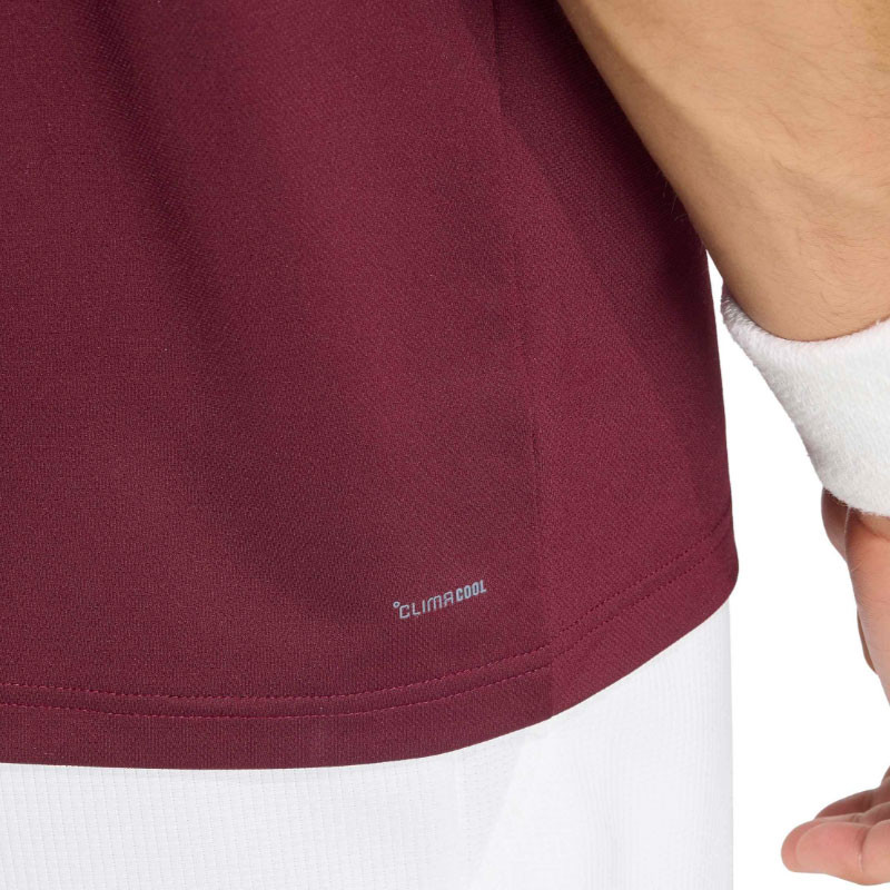 Polo de Tennis Homme Adidas Heritage Legend Classics bordeaux-blanc