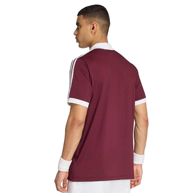 Polo de Tennis Homme Adidas Heritage Legend Classics bordeaux-blanc