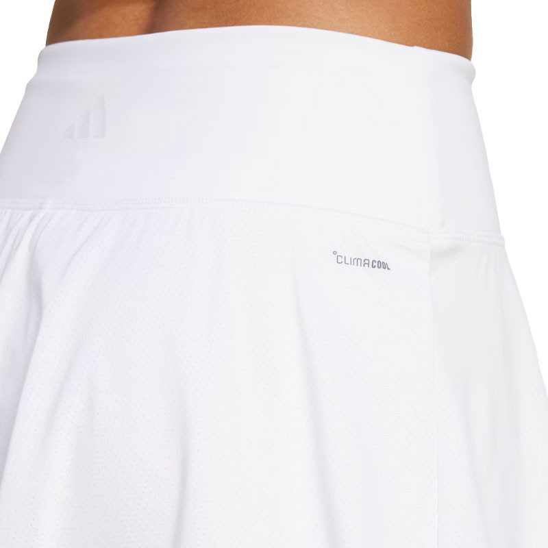 Jupe de tennis femme Adidas Club Climacool blanche, avec shorty intégré