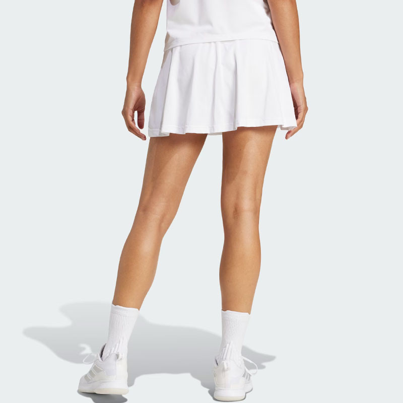 Jupe de tennis femme Adidas Club Climacool blanche, avec shorty intégré
