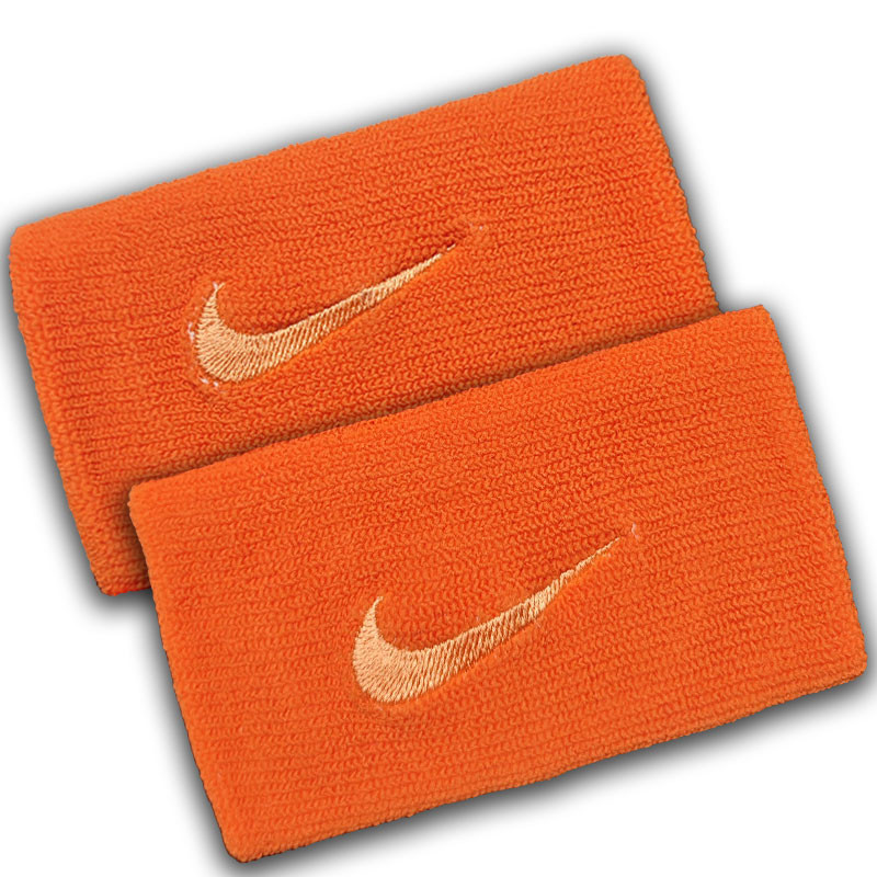 Poignets Éponges Nike Tennis orange, Taille double (Lot de 2)