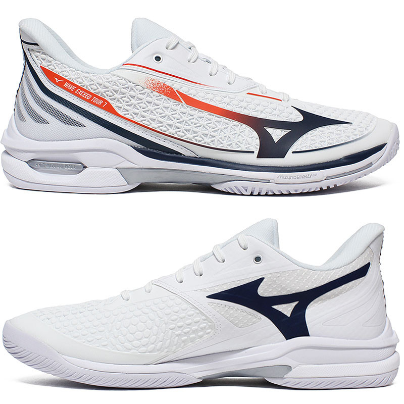 Mizuno Wave Exceed Tour 7 AC Blanc/Bleu/Rouge