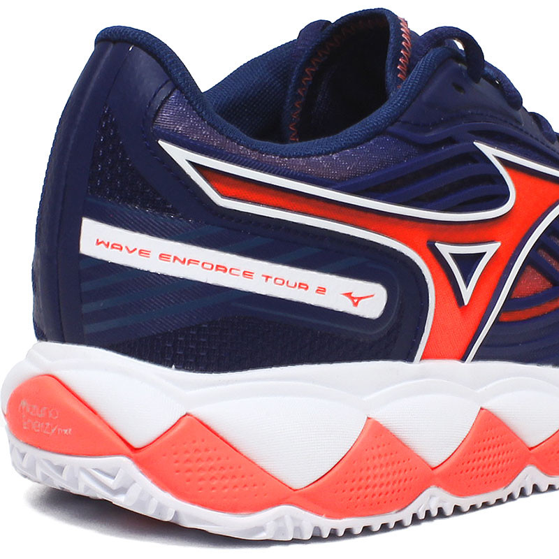 Mizuno Wave Enforce Tour 2 Clay bleu marine-rouge