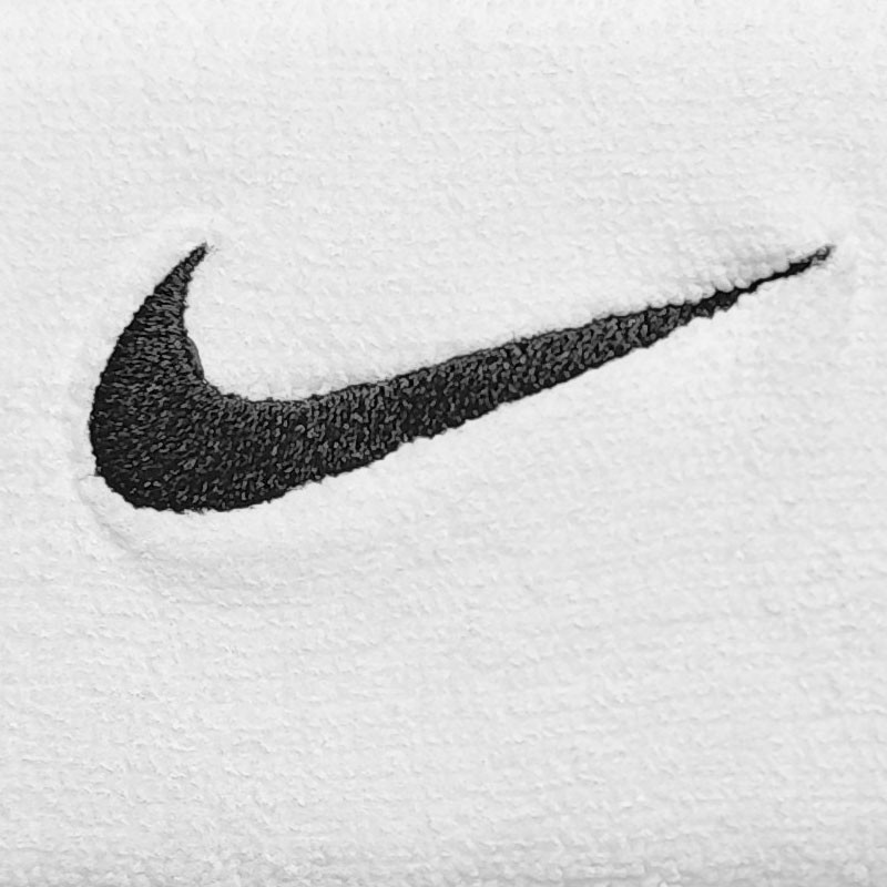 Poignets éponges Nike Double Taille blanc (pack de 2)