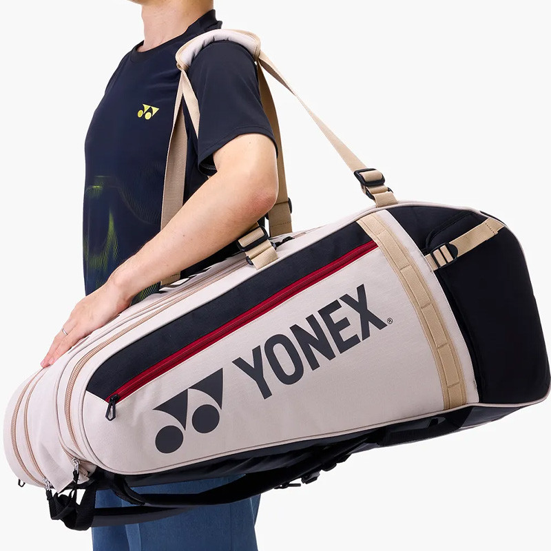 Yonex GearLogic Racquet Bag – Sac de tennis 9 raquettes Beige-Noir