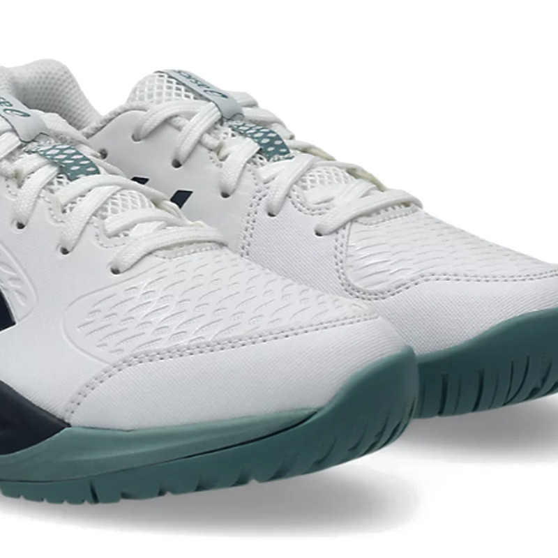 Chaussures de Tennis Enfant Asics Gel-Resolution 9 GS blanc-vert
