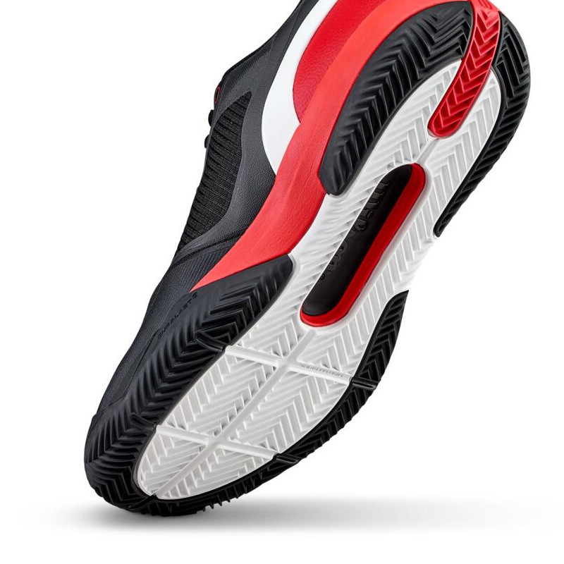 Wilson Rush Pro 5 Clay - Chaussure tennis homme terre battue noir-rouge