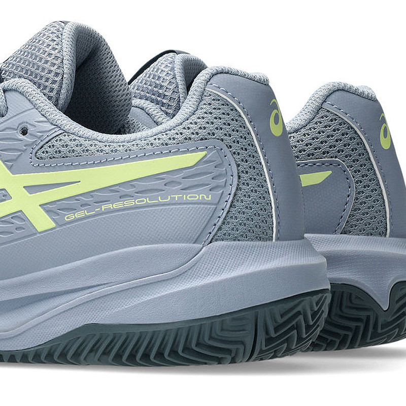 Asics Gel Resolution X Clay junior gris et jaune fluo