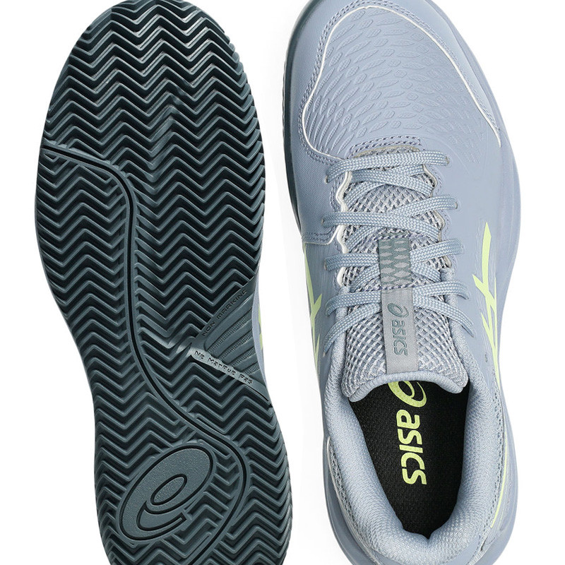 Asics Gel Resolution X Clay junior gris et jaune fluo