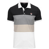 Polo de tennis Fila BB Monte Carlo blanc, noir et marron - Iconique