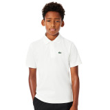 Polo de tennis garçon Lacoste Sport Ultra Dry piqué blanc