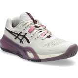 Asics GEL-Resolution X All Court, Chaussure tennis femme beige et bordeaux