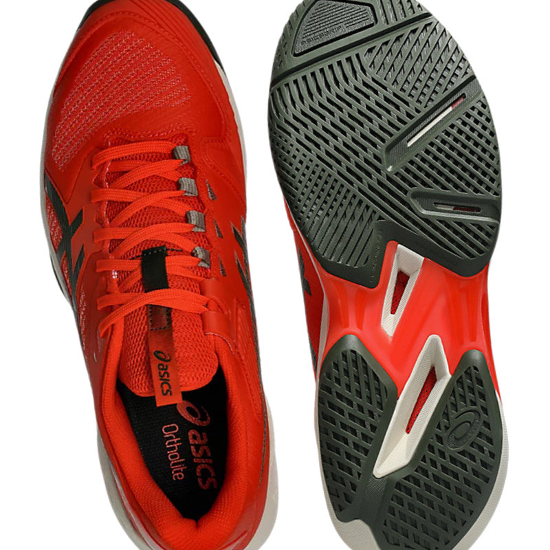 Asics Solution Speed FF 4 AC Chaussure tennis homme Orange Blanc