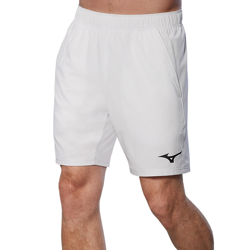 Short de tennis homme Mizuno Flex 8 pouces - Coloris blanc
