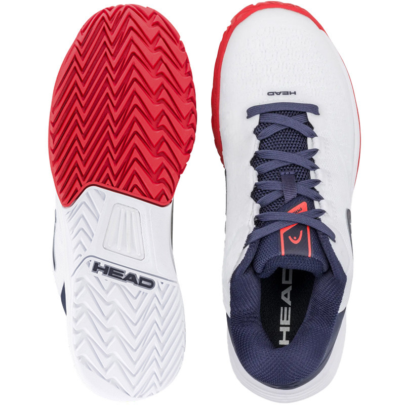 Head Revolt Pro 5.0 Junior - Chaussure tennis enfant Blanc Rouge Marine