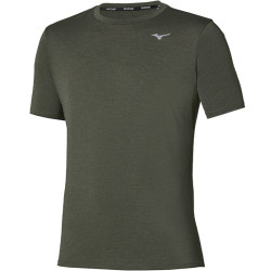 Tee-shirt de sport homme Mizuno Core Impulse Short Sleeve kaki foncé
