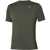 Tee-shirt de sport homme Mizuno Core Impulse Short Sleeve kaki foncé