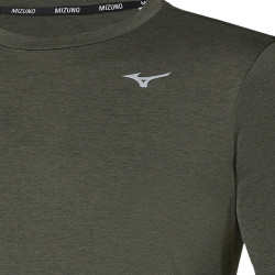 Tee-shirt de sport homme Mizuno Core Impulse Short Sleeve kaki foncé