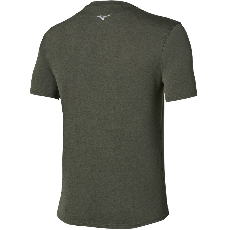 Tee-shirt de sport homme Mizuno Core Impulse Short Sleeve kaki foncé