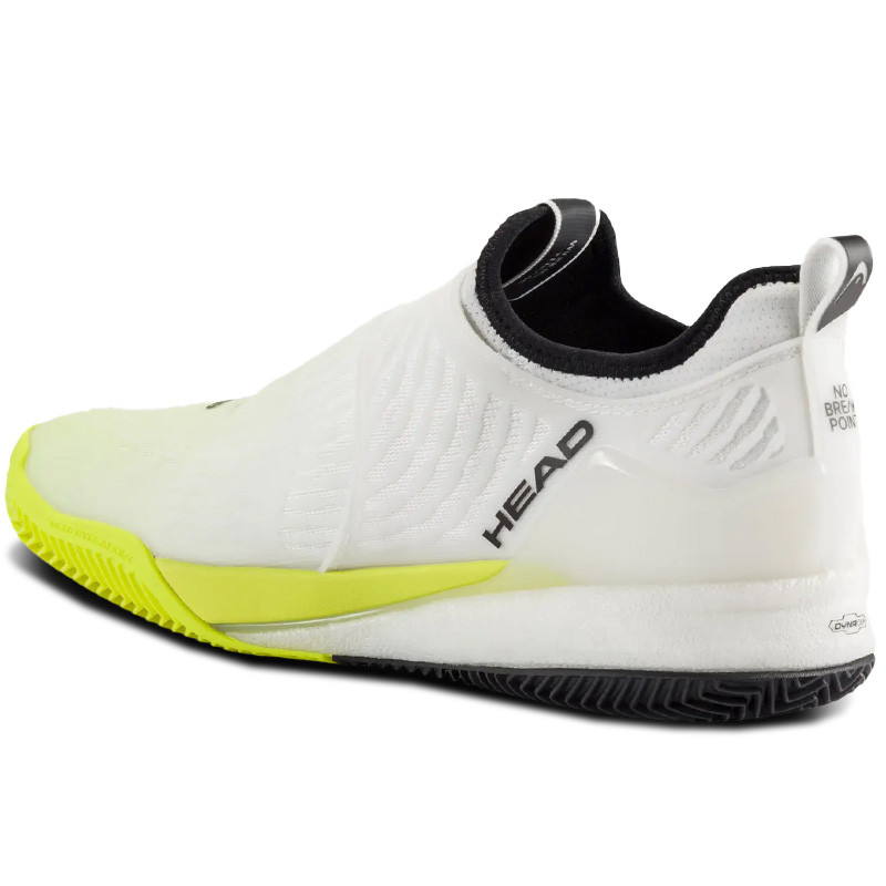 Head Endure Pro BOA Clay - Chaussure tennis homme Terre Battue Blanc Jaune Fluo