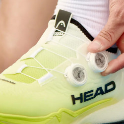 Head Endure Pro BOA Clay - Chaussure tennis homme Terre Battue Blanc Jaune Fluo