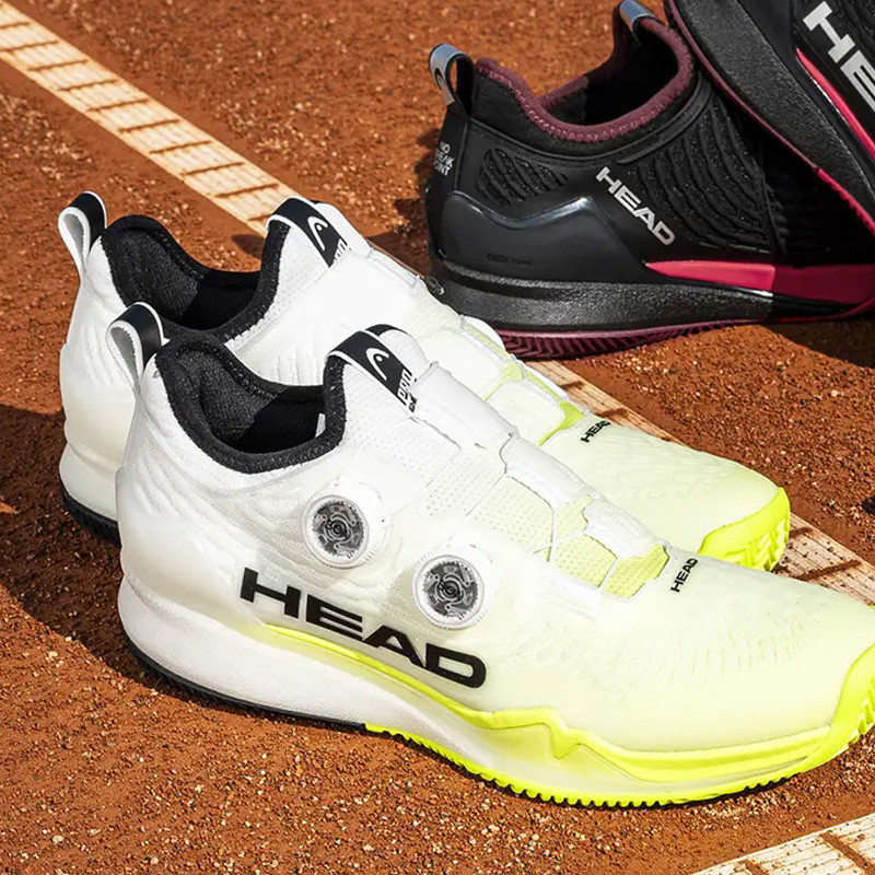Head Endure Pro BOA Clay - Chaussure tennis homme Terre Battue Blanc Jaune Fluo